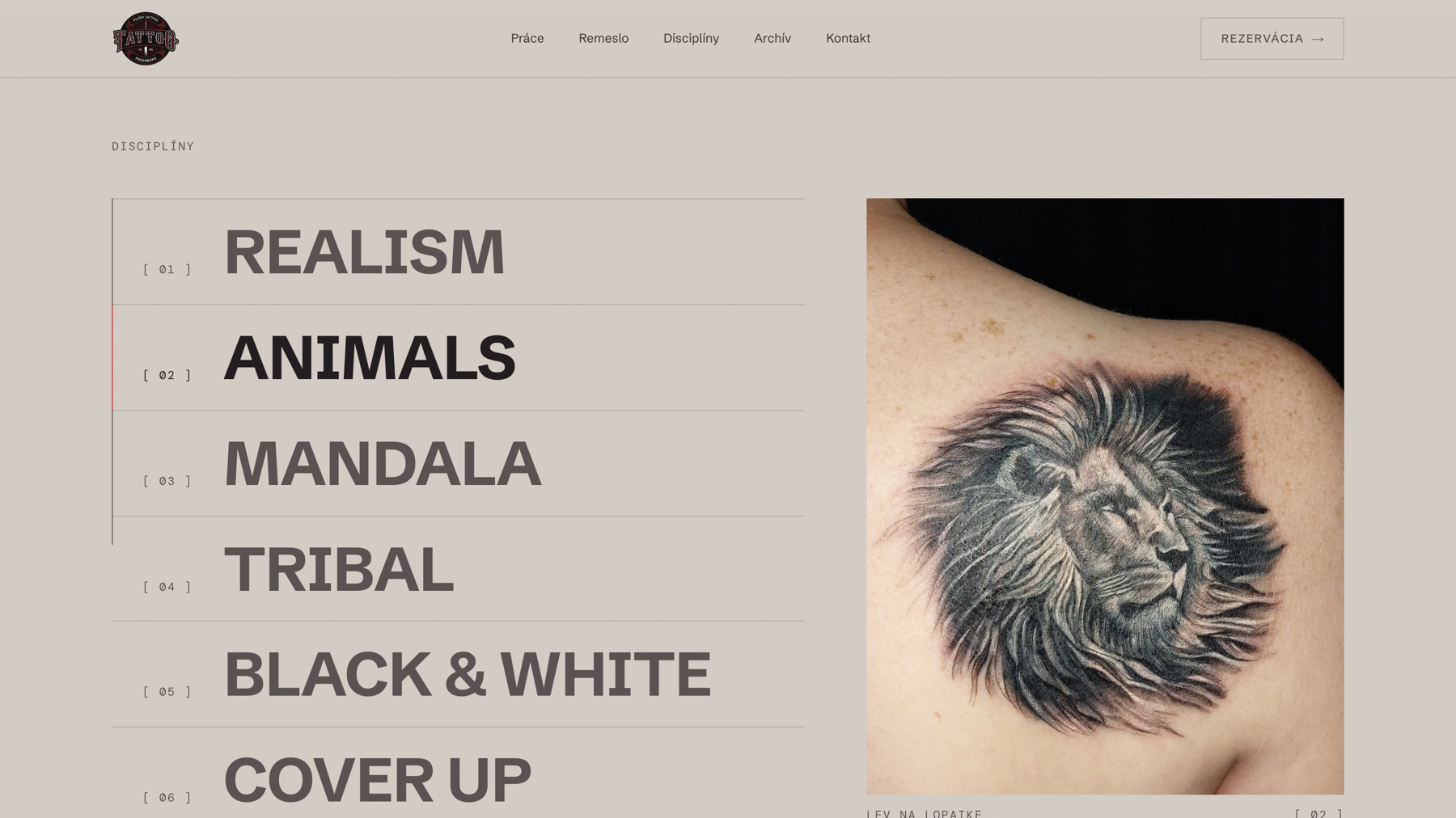 PLEŠO TATTOO s. r. o. – Tetovacie štúdio – Disciplíny