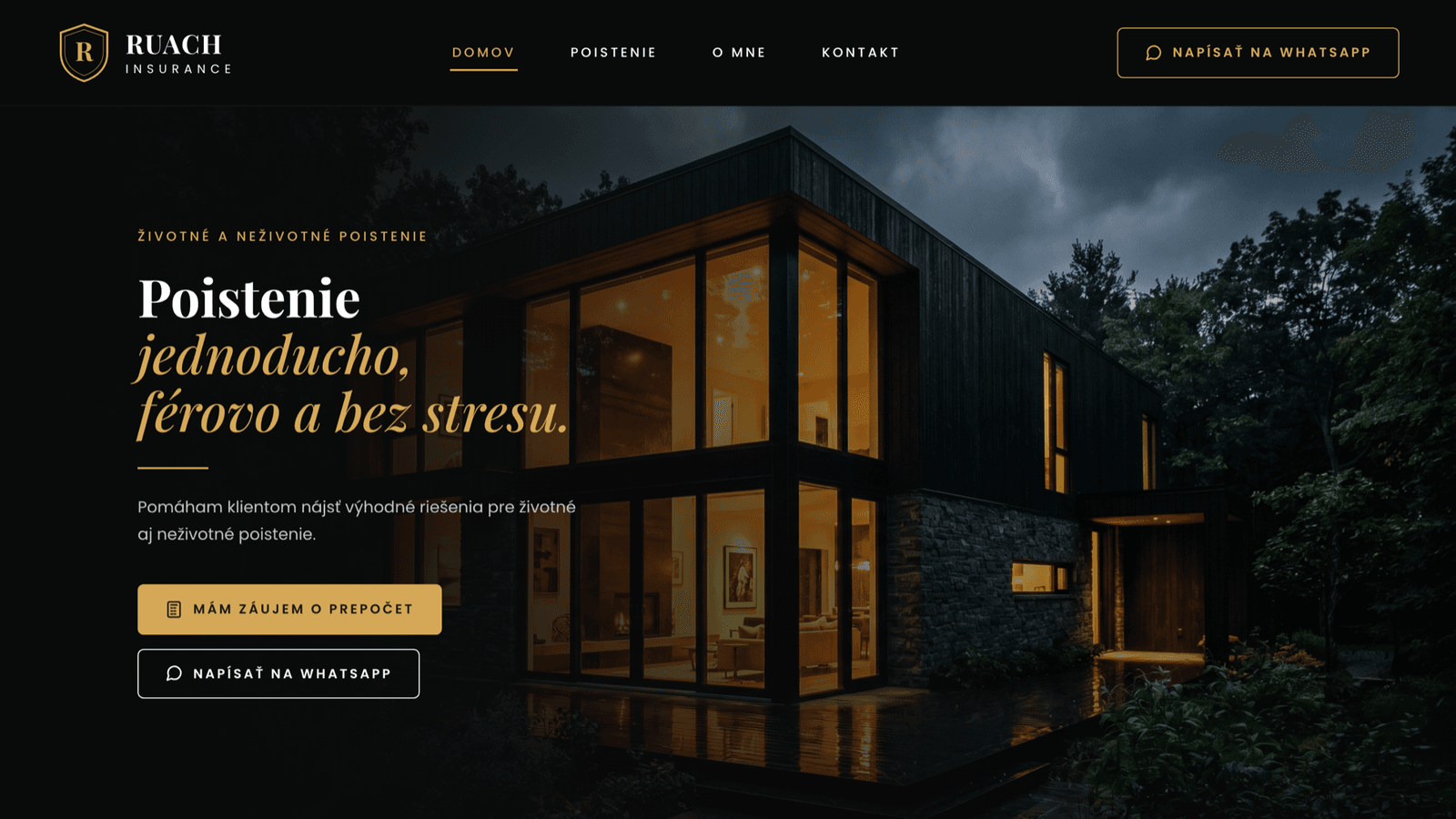 RUACH Insurance – Poistenie — lead-gen – Domov